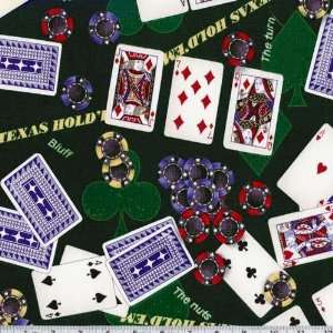  45 Wide Texas Holdem Poker Green Fabric By The Yard 