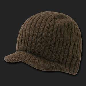   Solid Campus Visor Jeep Skull Knit Ski Winter Beanie Cap Caps Hat Hats