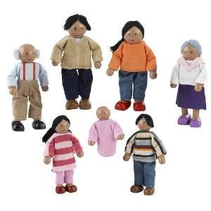  Kidkraft 7Pc African American Family Mini Doll Set: Toys 