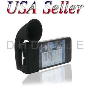   Speaker Amplifier Horn Stand for Apple iPhone 4 4G 4S 4GS Black  