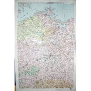   BACON MAP 1894 GERMANY BERLIN FRANKFURT STETTIN HALLE