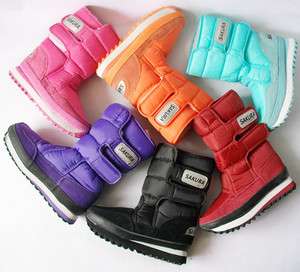 Womens Girls Winter Warm Lining Snow Joggers Boots Shoes 6 Colors 
