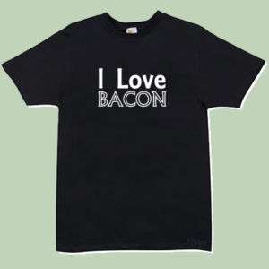 Bacon Love T Shirt (S 4XL) (humor, funny, comedy, I Love Bacon)  