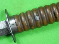 WW1 Dutch Trench Fighting Knife with Original Scabbard Matching 