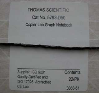 thomas scientific 5793 D50 Copier Lab graph notebook  