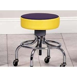  Chrome Base Stool with Multi Color Top same as 2102 