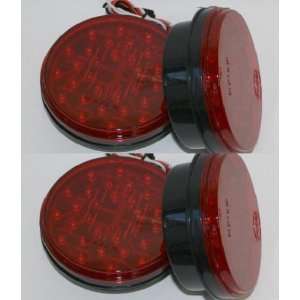  (4) 4 Round Truck Trailer Stop Turn Tail Led Lights 32 