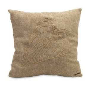  IMAX Natural Fiber Leaf Stitched Pillow: Home & Kitchen