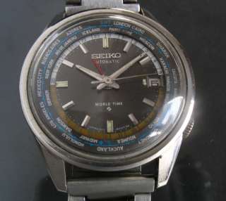 SEIKO WORLD TIME REF 6117 6010 GMT AUTOMATIC WATCH Ca.1969  