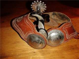 Old West Vaquero Style Prop Concho Spur Straps & Spurs SASS Cowboy 