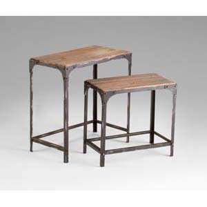   Design 04866 Winslow Raw Iron and Natural Wood Table