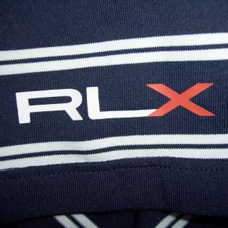 RLX Ralph Lauren Golf Polo Shirt Top Blue & White Mens X Large 