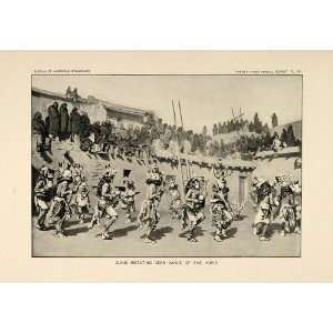 1904 Print Zuni Deer Dance Hopi Indian Dancing Dancers 