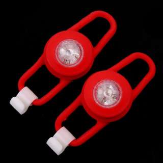 Pieces Silicone Cycling Bike Bicycle Head Rear Wheel LED Flash Light 