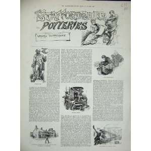   1884 Staffordshire Potteries Clay Brown Westhead Moore: Home & Kitchen