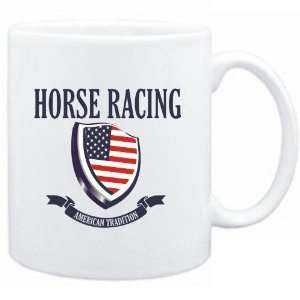  Mug White  Horse Racing   American Tradition  Sports 