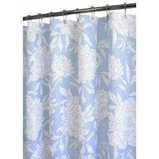 Park B. Smith Peony Watershed Shower Curtain, Sky Blue/White