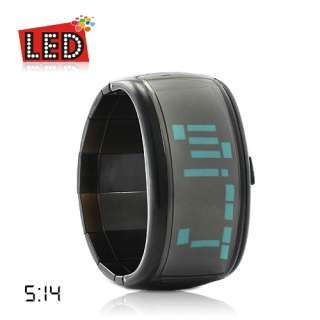 Anno Domini Japanese Style Green LED Watch Black Brace  