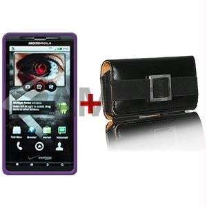   Case Leather Pouch Combo For Verizon Motorola Droid X MB810 Home