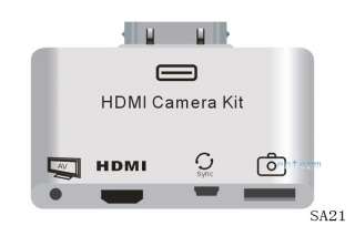 in 1 Camera AV HDMI Adapter Connection Kit For iPad 2 iPhone  
