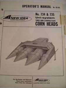New Idea 734, 735 Corn Head Operators Parts Manual  