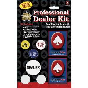 Professional Texas Holdem Poker Dealer Kit   Extras  