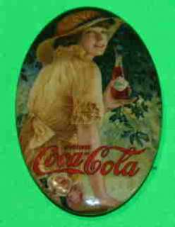 1917 Coca Cola Oval Pocket Mirror Whitehead Hoag Coke  