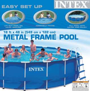 INTEX 18 x 48 Metal Frame Swimming Pool Set   56951EB 078257398492 
