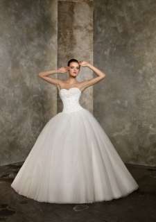 White/Ivory A line Wedding dress/Bridal gown*SZ 6 8 10 12 14 16 IN 