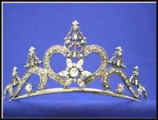 fun stuff antique silver cast heart style curved band tiara