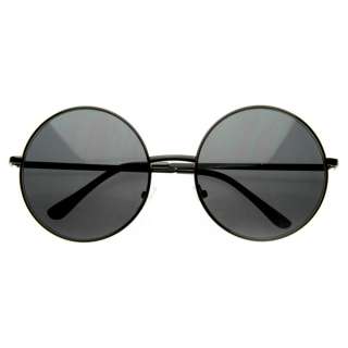   Inspired Large Oversize Full Metal Round Circle Sunglasses 8370  