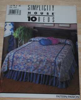  House 10 BEDS BED SPREADS AND DUST RUFFLES Pattern #8472 UNCUT  