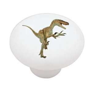 Raptor Dinosaur Decorative High Gloss Ceramic Drawer Knob