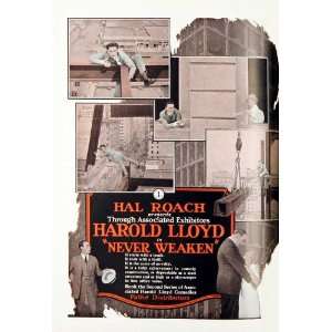 Never Weaken Poster Movie 11 x 17 Inches   28cm x 44cm Harold Lloyd 