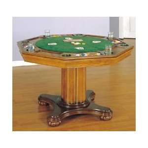  Wilmington Cherry Gaming Table with Game Pieces   Powell 