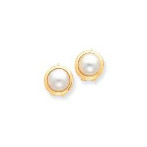   14k 10 11mm Cultured Mabe Pearl Earrings West Coast Jewelry Jewelry