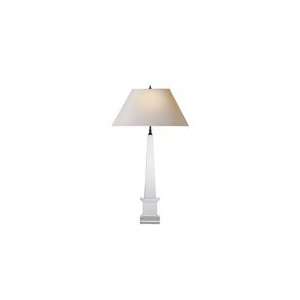 Alexa Hampton Vivien Table Lamp in Crystal with Natural Paper Shade by 
