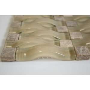  three D Wave Series SEPHORA Mosaic Glass Tile with Light 