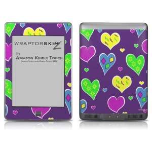   Kindle Touch Skin   Crazy Hearts 