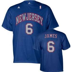  LeBron James adidas Navy Name and Number New Jersey Nets T 