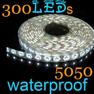   White LED STRIPS flexible tape 5m 60led/m 300led waterproof  