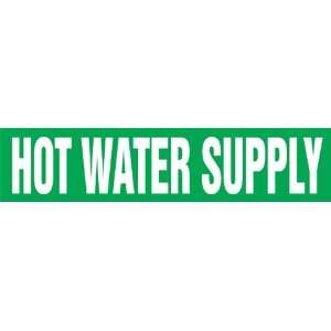 HOT WATER SUPPLY   Cling Tite Pipe Markers   outside diameter 5 1/4 
