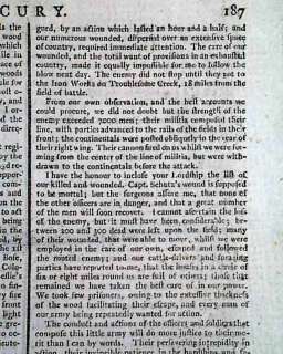 Battle of GUILFORD COURT HOUSE Revolutionary War 1781 Newspaper 