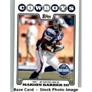 2008 Topps #299 Marion Barber PB   Dallas Cowboys (Pro Bowl) (Football 