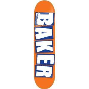  Baker Brand Logo Skateboard Deck   8.5 Orange/Blue/White 