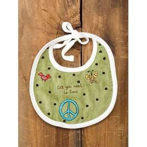  All You Need Is Love Baby Bib By Natural Life Baby