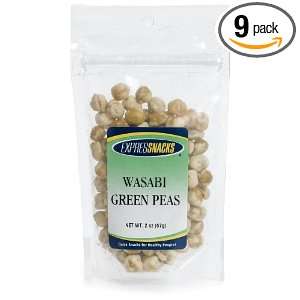 EXPRESSNACKS Wasabi Green Peas, 2 Ounce Grocery & Gourmet Food