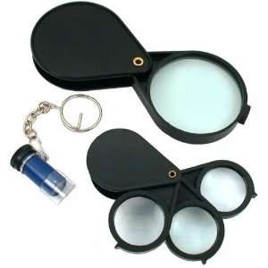  5X 10X 15X 20X Black/Blue Combo Loupes Magnifier Tools 