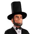 abraham lincoln latex costume mask with hat adult new one