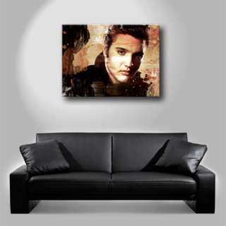 ELVIS PRESLEY cd abstract portrait painting CANVAS ART GICLEE PRINT #C 